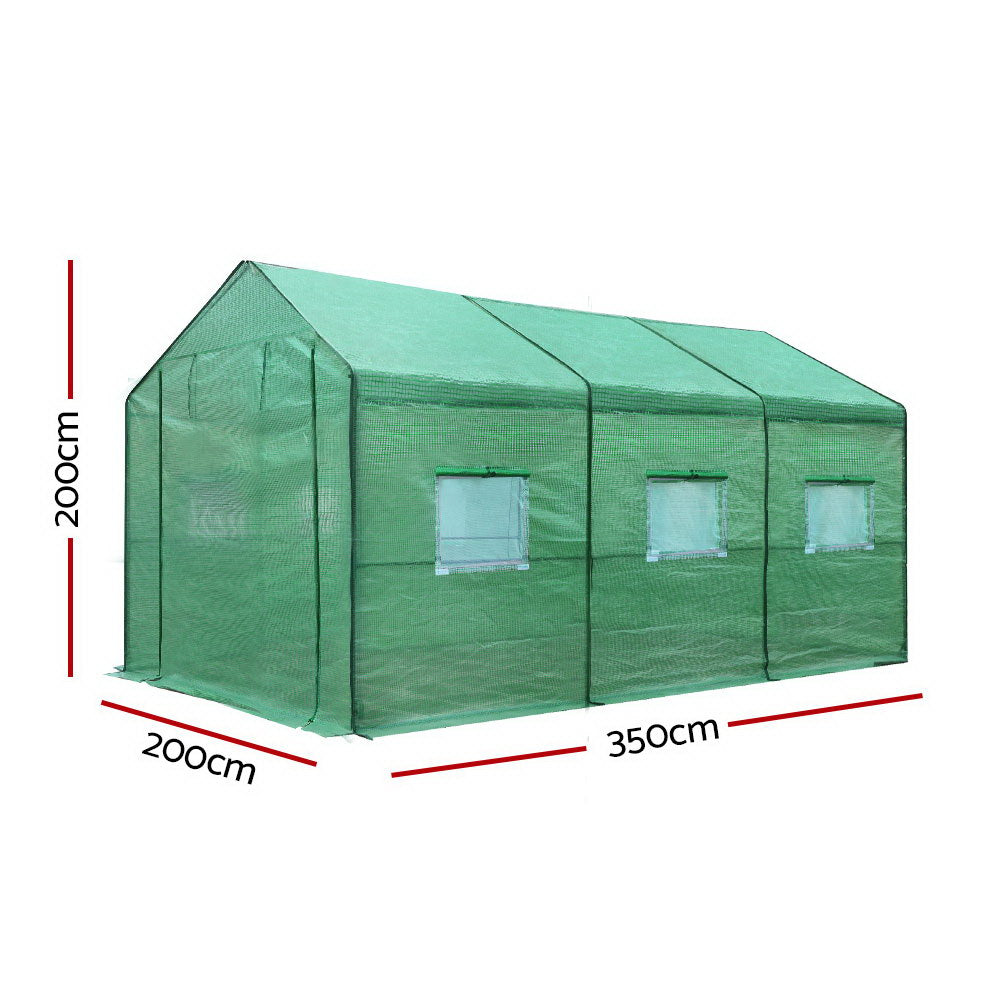 Greenfingers Greenhouse 3.5x2x2M Walk in Garden Shed