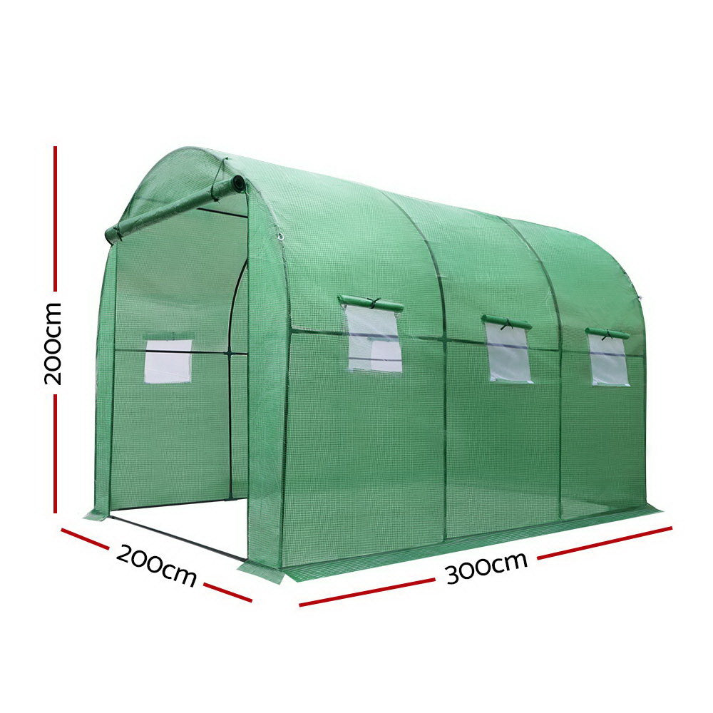 Greenfingers Greenhouse Garden Shed 3X2X2M