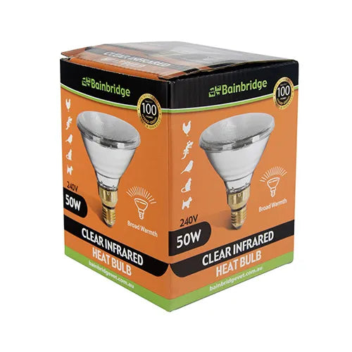 Infrared Heat Lamp Bulb - Clear - 50W