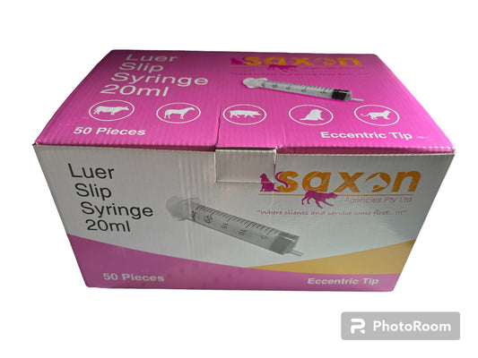 Syringe 20ml Box Of 50 - Disposable
