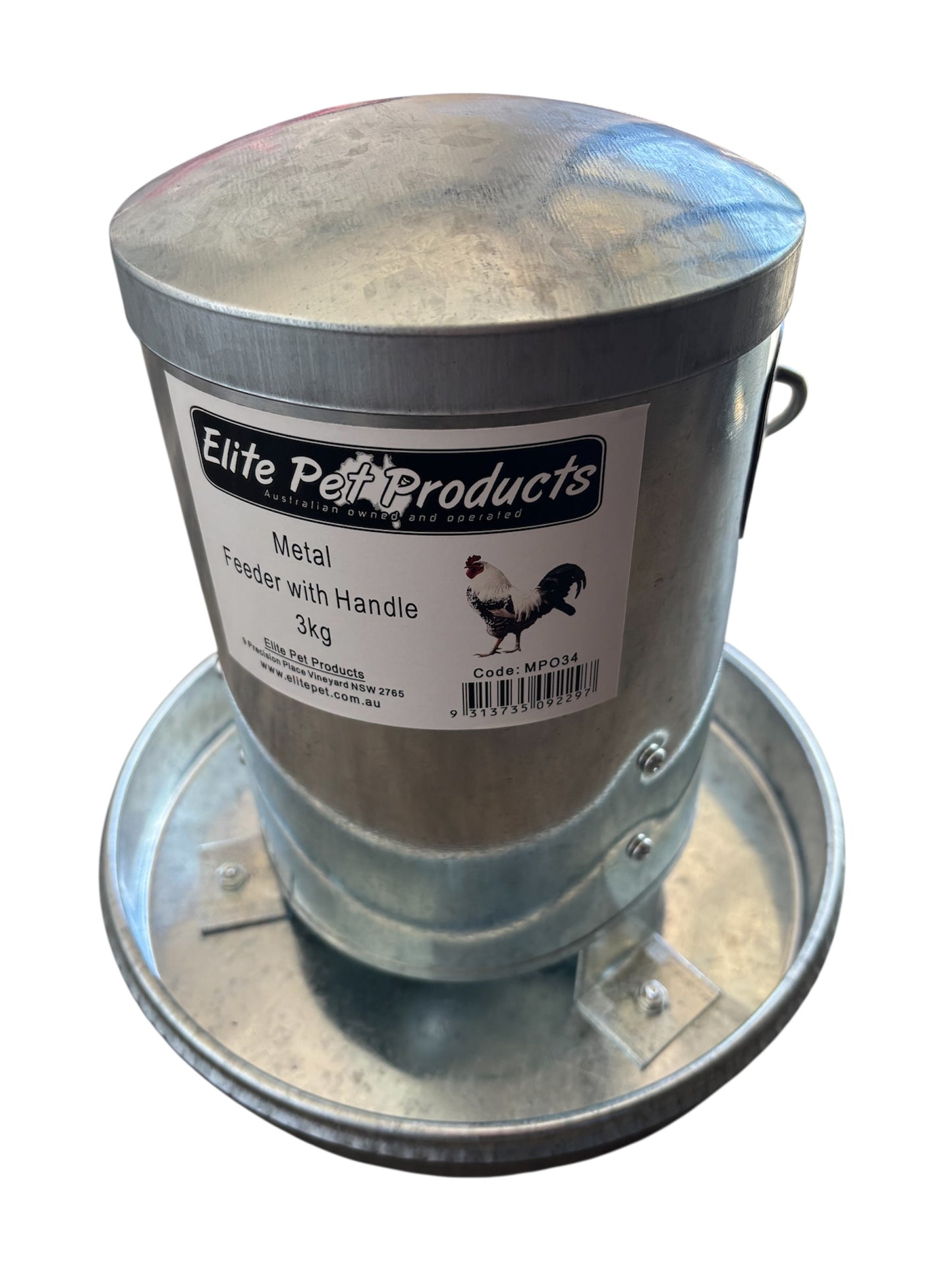Galvanised Metal Poultry Feeder 3kg
