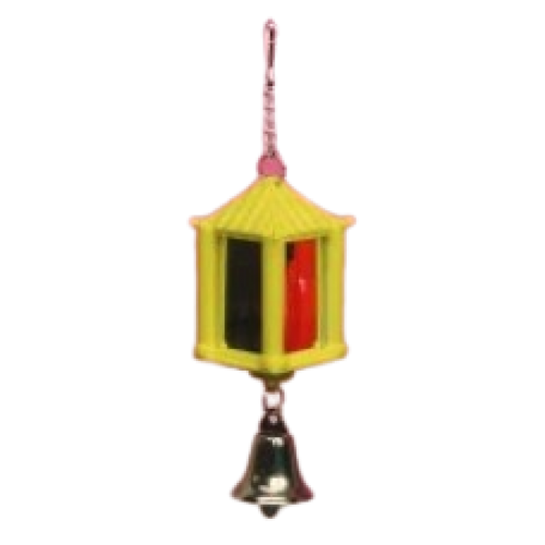 Lantern Mirror With Bell Bird Toy