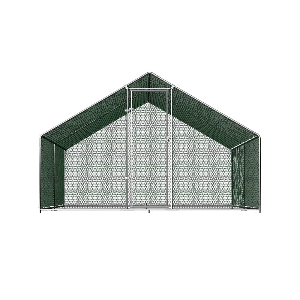 Chicken Coop Cage 3x4x2m Galvanised Steel