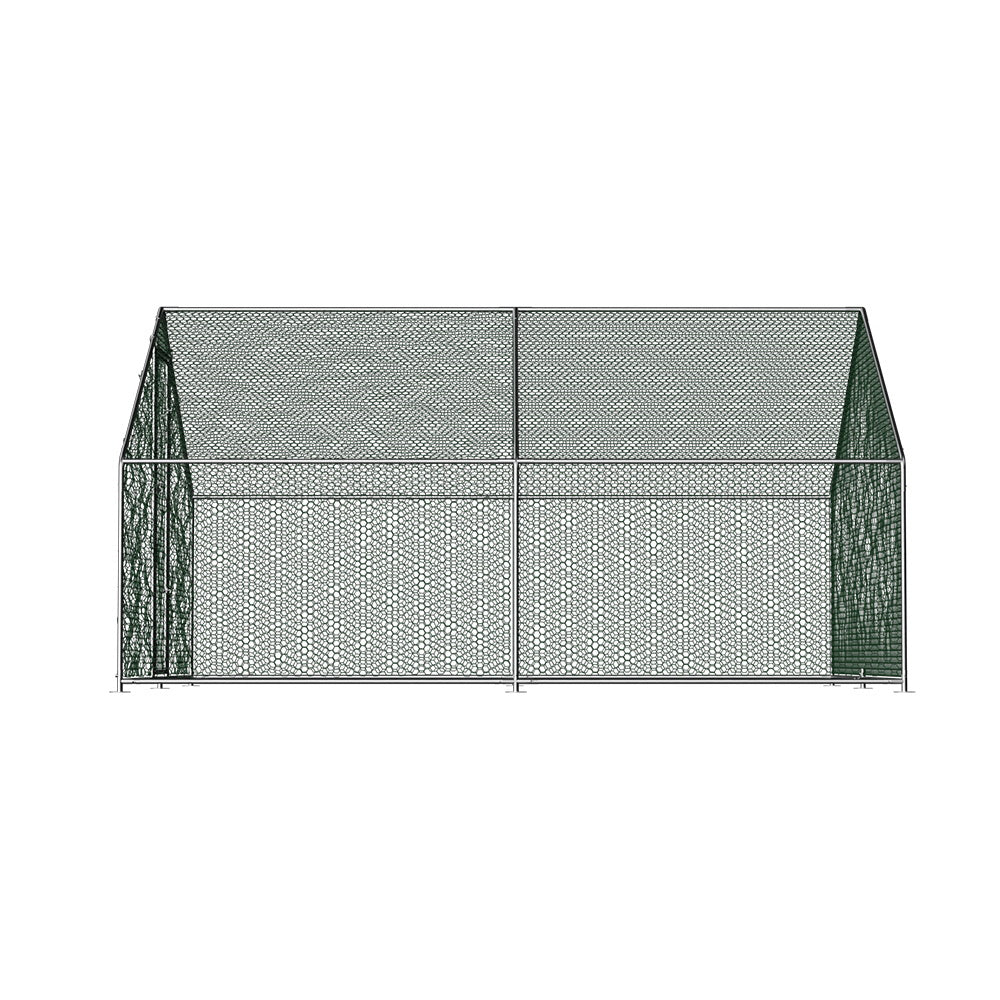 Chicken Coop Cage 3x4x2m Galvanised Steel