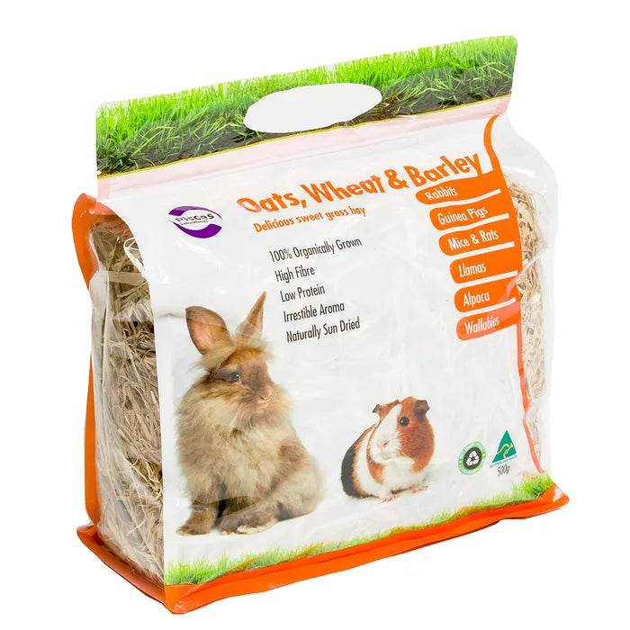 PNP Oat, Wheat & Barley Hay 500g For Small Animals