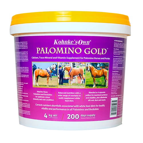 Kohnke's Own Palomino Gold. 4kg A Vitamin Supplement Specifically For Palomino Horses