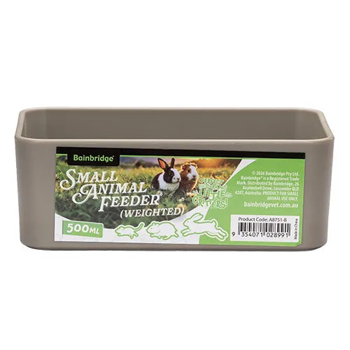 Small Animal Rectangle Bowl Weighted