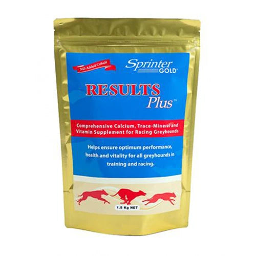 Sprinter Gold Results Plus 1.5kg Calcium, Trace Mineral And Vitamin Supplement For Greyhounds