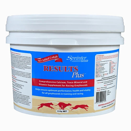 Sprinter Gold Results Plus 9kg Calcium, Trace Mineral And Vitamin Supplement For Greyhounds