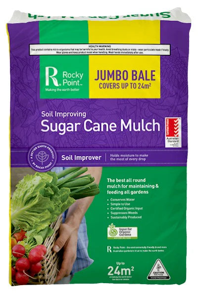 Rocky Point Sugar Cane Mulch Jumbo Bale 24 Square Metres Coverage