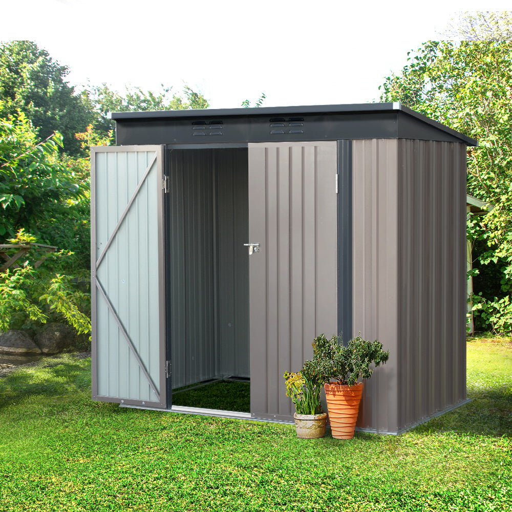 Giantz Garden Shed 1.95x1.31M Outdoor Storage Steel Workshop Double Door