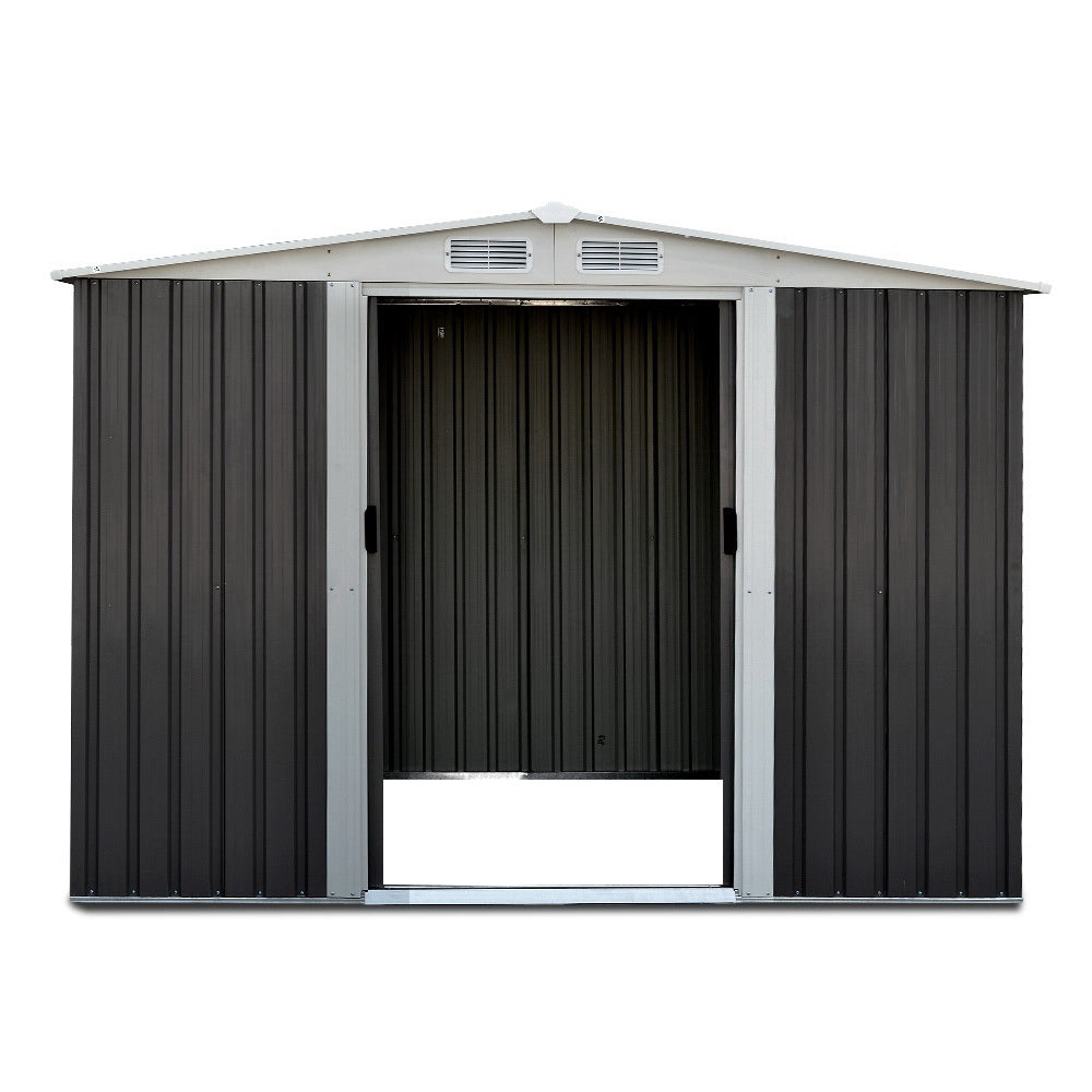 Giantz Garden Shed 2.58x2.07M Outdoor Storage Workshop Metal Sliding Door