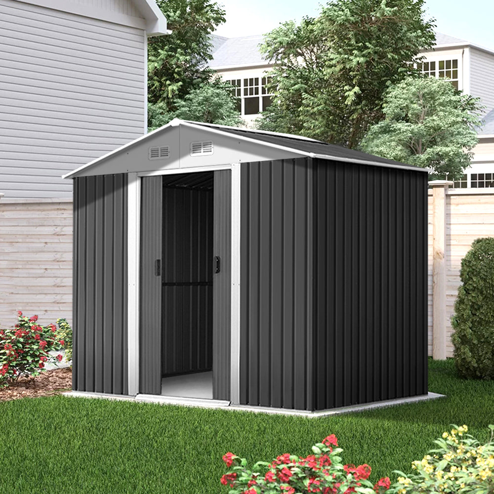 Giantz Garden Shed 2.58x2.07M Outdoor Storage Workshop Metal Sliding Door