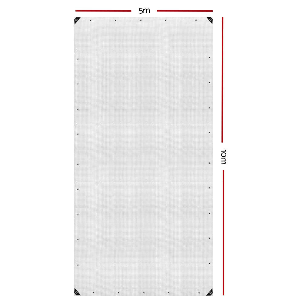 Instahut Tarpaulin 5x10m Canvas Heavy Duty Clear