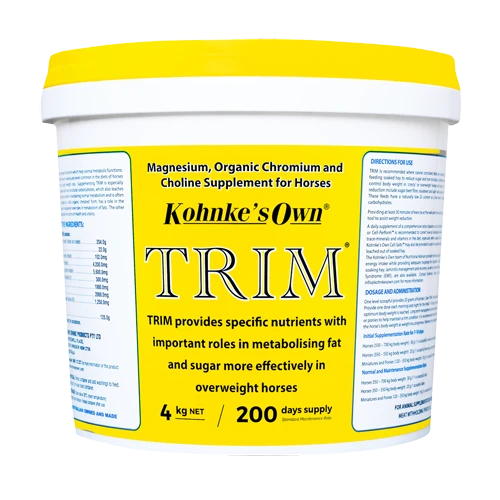 Kohnke's Own Trim 4kg Nutritional Supplement To Assist Weight Loss In Horses