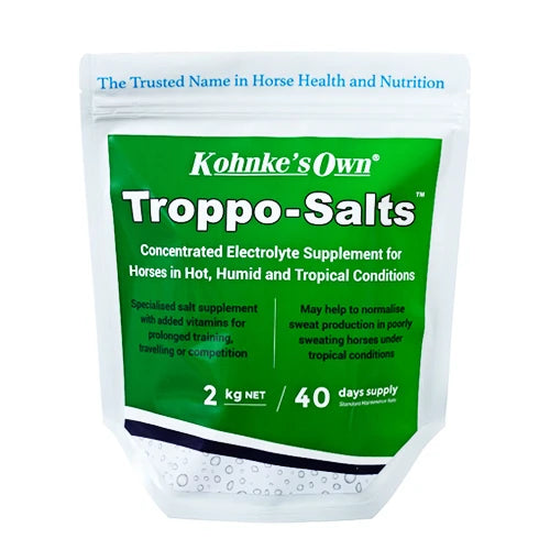 Kohnke's Own Troppo-Salts. 2kg For Horses under Hot, Humid or Tropical Conditions