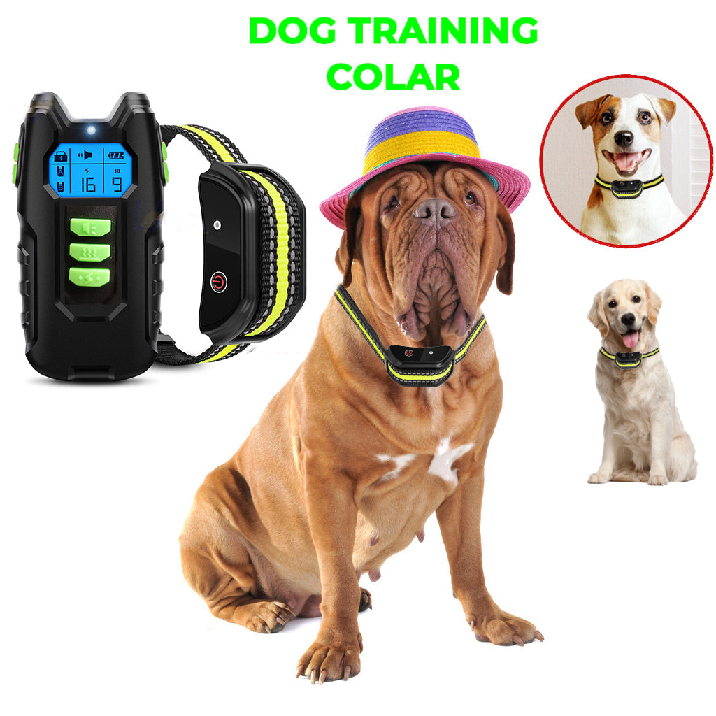 Electric Pet Dog Training Anti Bark Collar Sound Vibrate Auto Rechargeable