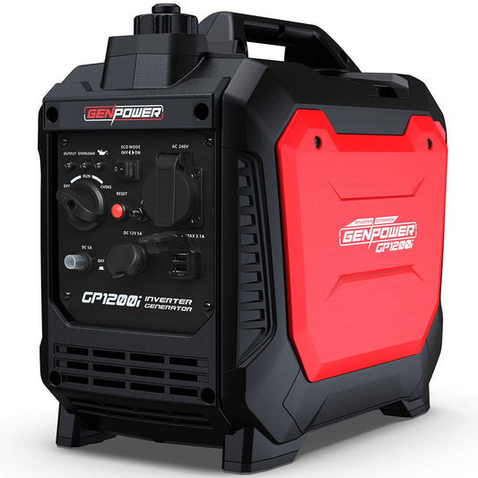 GENPOWER 1.2kW Peak 1.0kW Inverter Generator, Portable Lightweight Camping