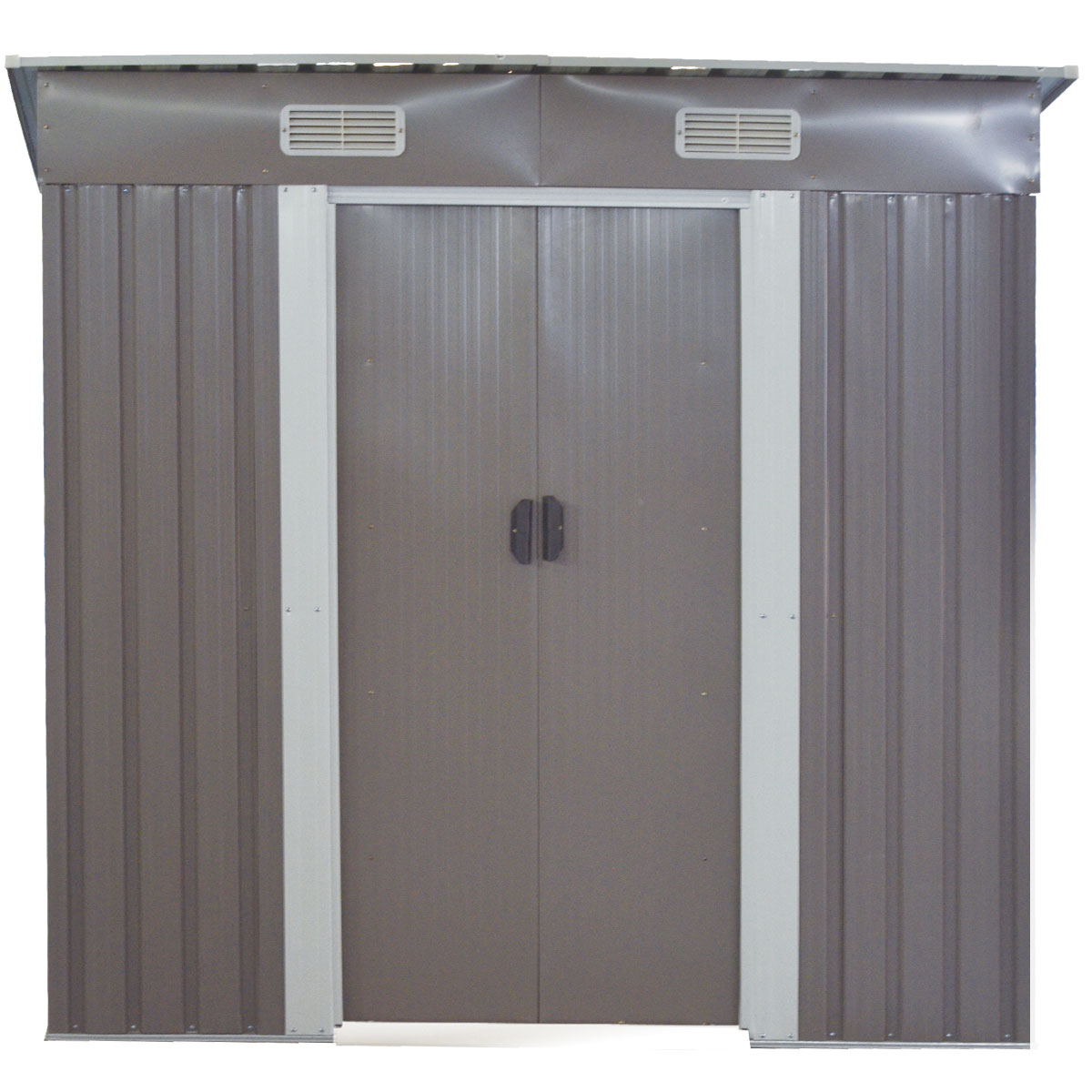 Wallaroo Garden Shed Flat 4ft x 6ft Outdoor Storage Shelter - Grey