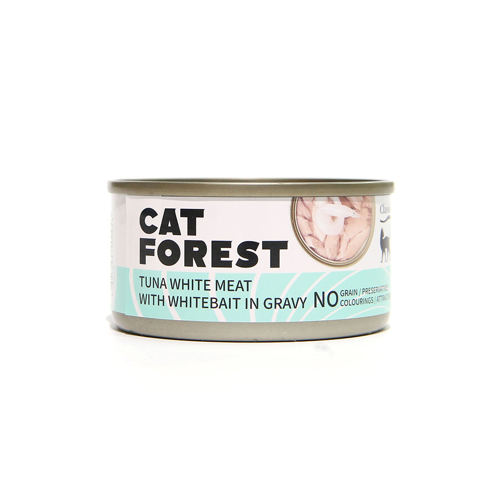 Cat Forest Classic Tuna White Meat With Whitebait In Gravy Cat Canned Food 85G X 24 Bulk Buy