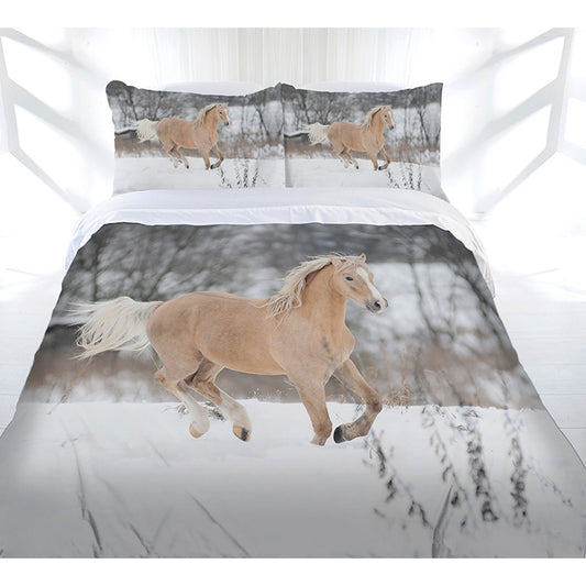 Just Home Winter Gallop Quilt Cover Set Queen