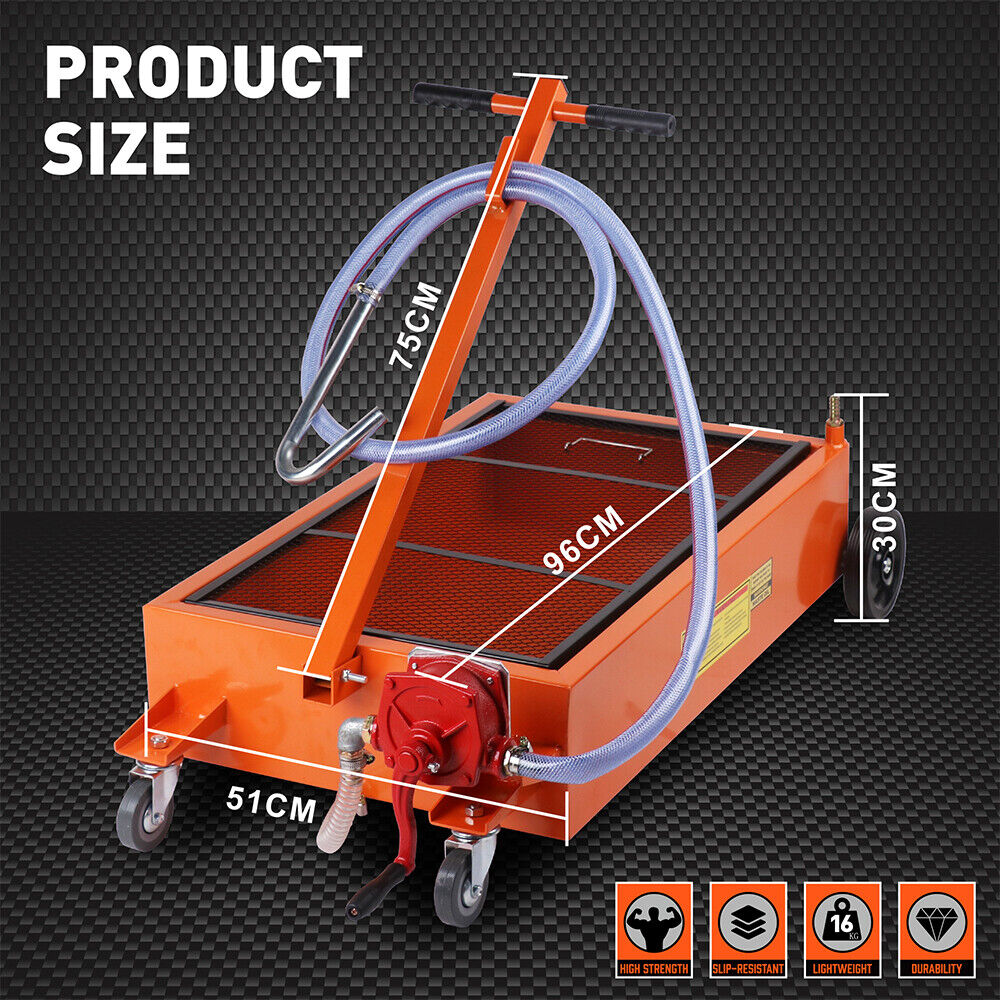 Low Profile Waste Oil Drainer 76 Litre Mobile Workshop Pump