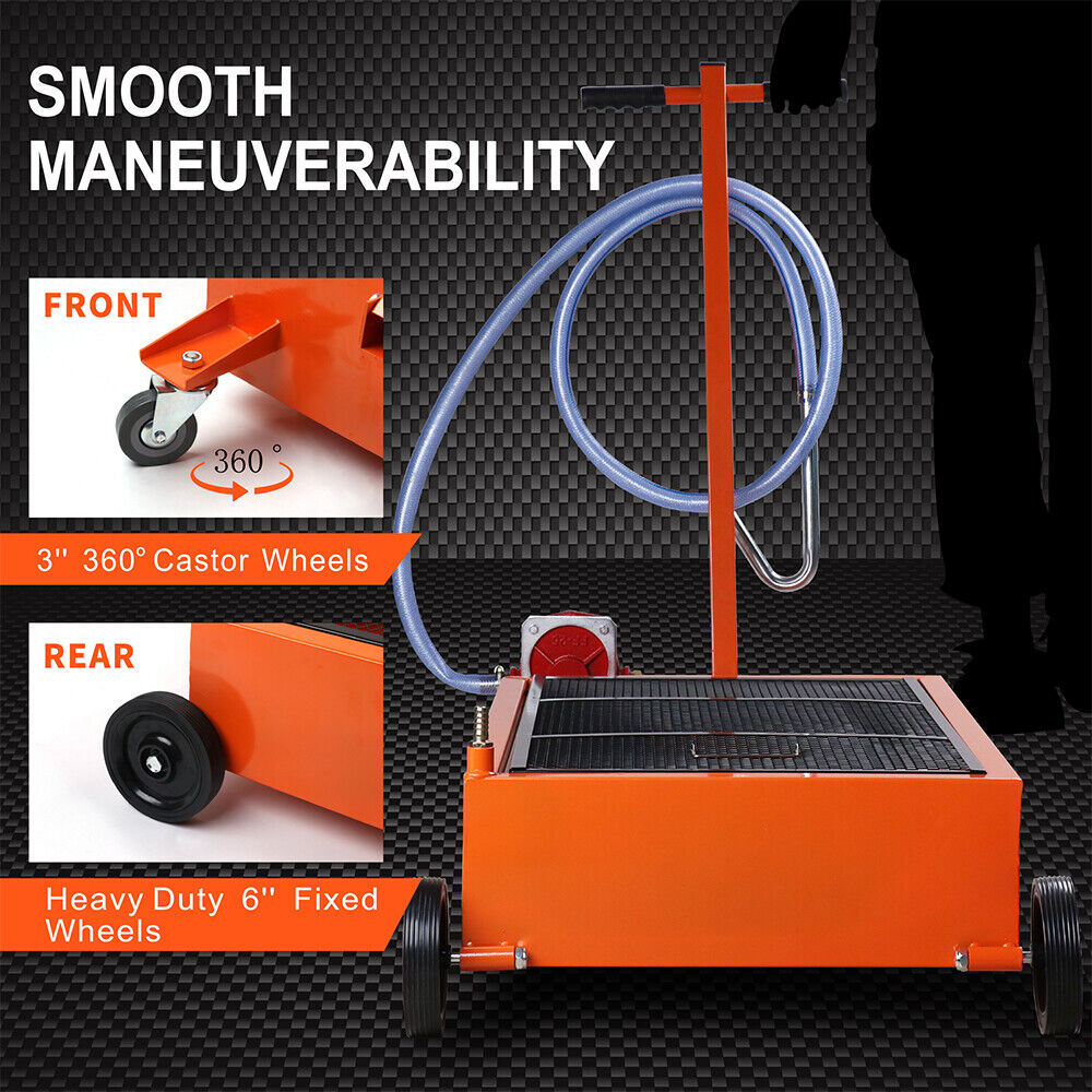 Low Profile Waste Oil Drainer 76 Litre Mobile Workshop Pump