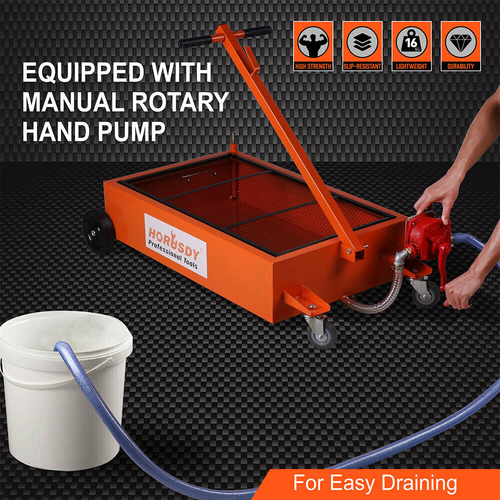 Low Profile Waste Oil Drainer 76 Litre Mobile Workshop Pump