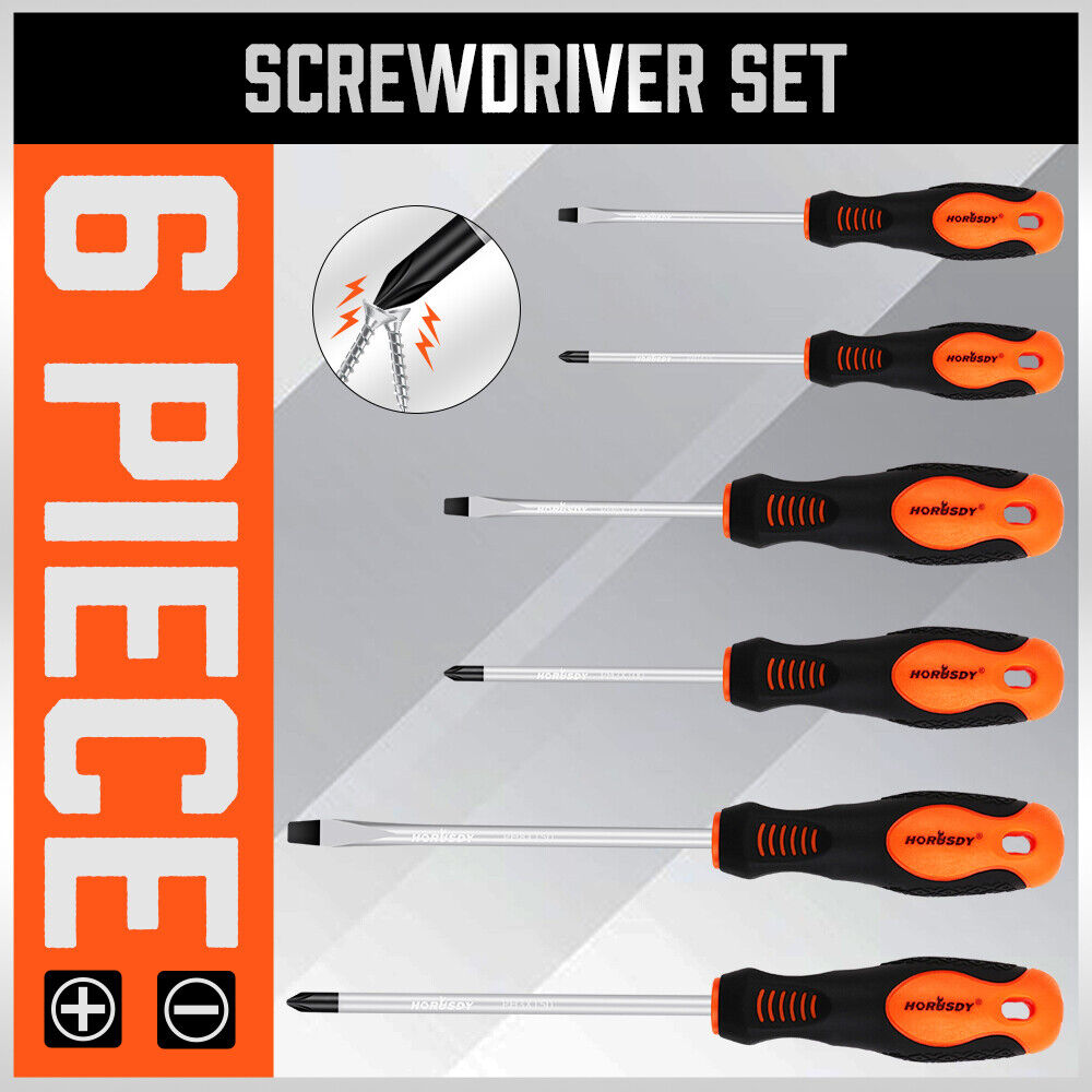 Magnetic Screwdriver Set 6 Piece Non-slip Handle