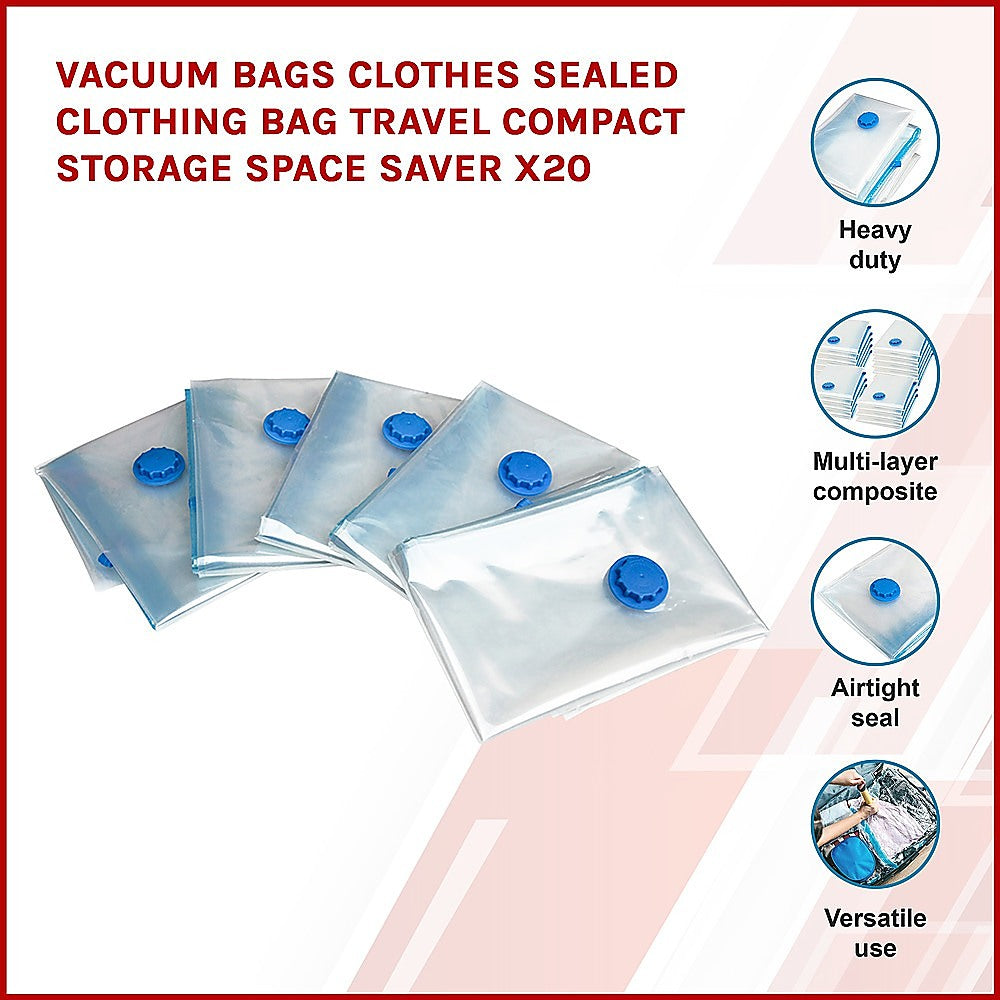 Vacuum Storage Bags Pack Of 20