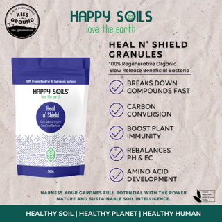 1Kg Happy Soils Heal n' Shield Granules - Slow Release Beneficial Bacteria