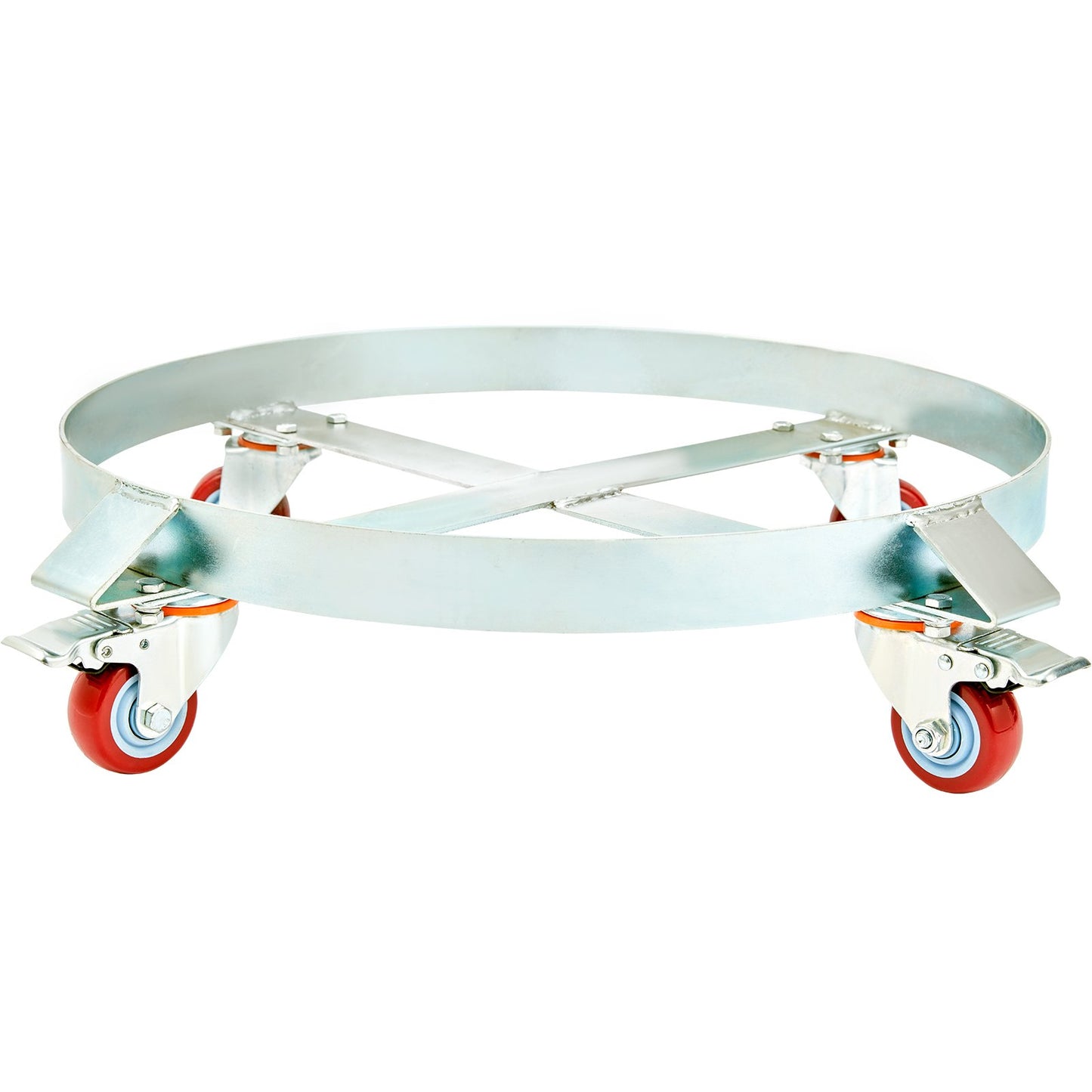 VEVOR 2PCS 250 L Heavy Duty Drum Dolly, 454 kg Load Capacity, Barrel Dolly Cart Drum Caddy, Non Tipping Hand Truck Capacity Dollies with Steel Frame 4 Swivel Casters Wheel, for Drum Handling