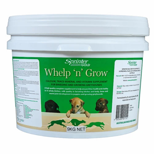 Sprinter Gold Whelp N Grow 9kg Vitamin And Mineral Supplement For Breeding And Growing Greyhounds