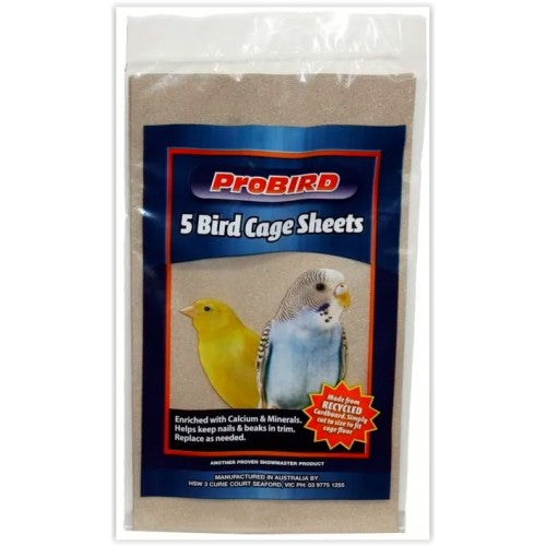 Probird Sand Grit Sheets Pack Of 5 Great For The Bottom Of Bird Cages