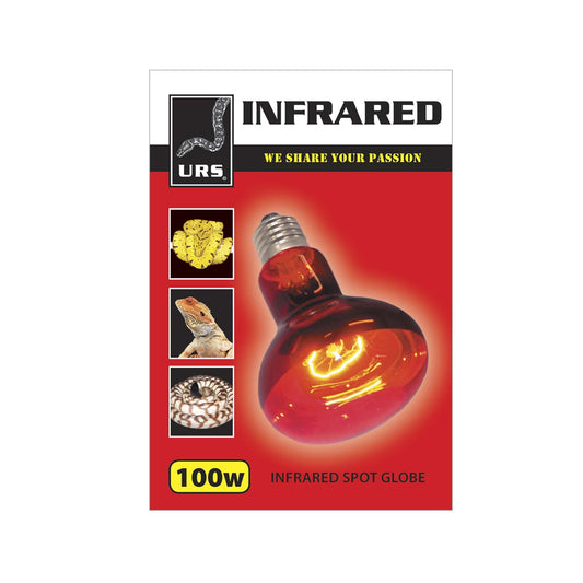URS Infrared Spot Globe 100W Emits Red Light For Day & Night Use