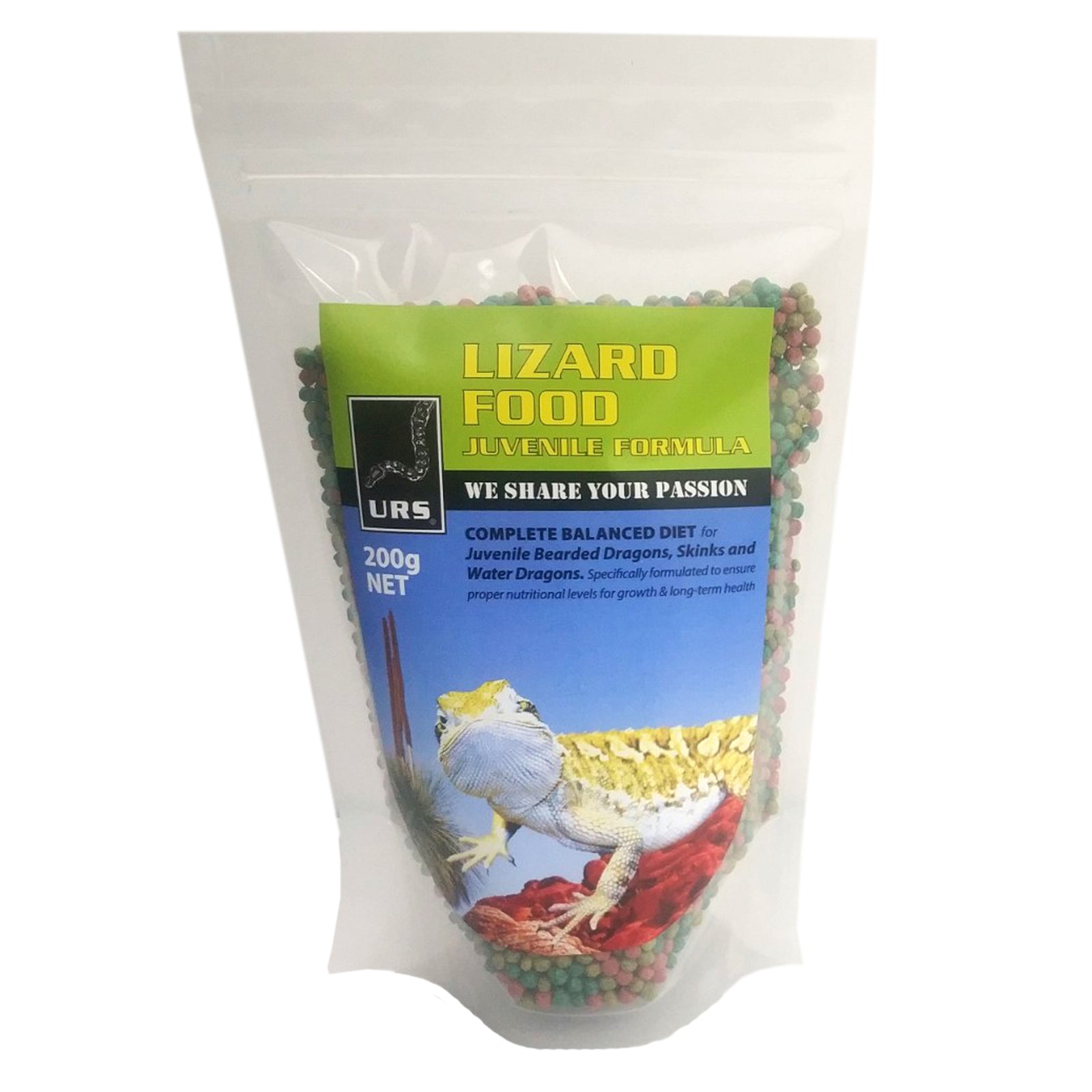 URS Lizard Food 200g Balanced Diet For Herbivore/Omnivore Reptiles Juvenile Formula