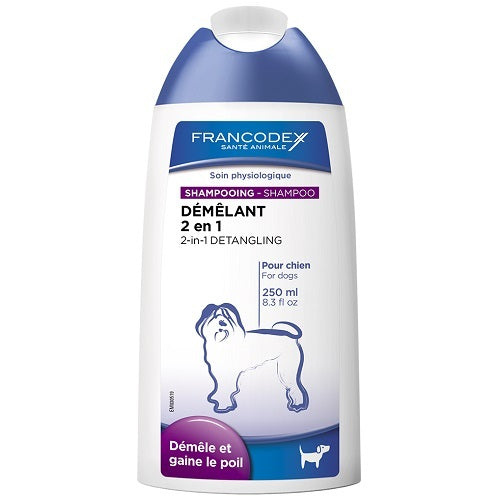 Francodex 2 In 1 Detangling Shampoo 250ml For Dogs