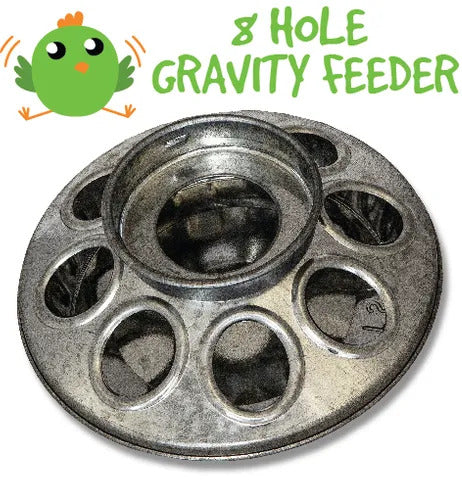 Poultry Feeder 1kg Mason Jar Galvanised Base