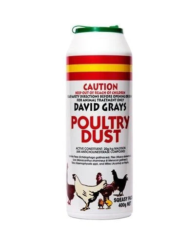 David Grays Poultry Dust 400g For The Treatment Of Lice On Poultry