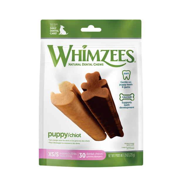 Whimzees Puppy Dental Treats For XS & Small Puppies 30 Pack