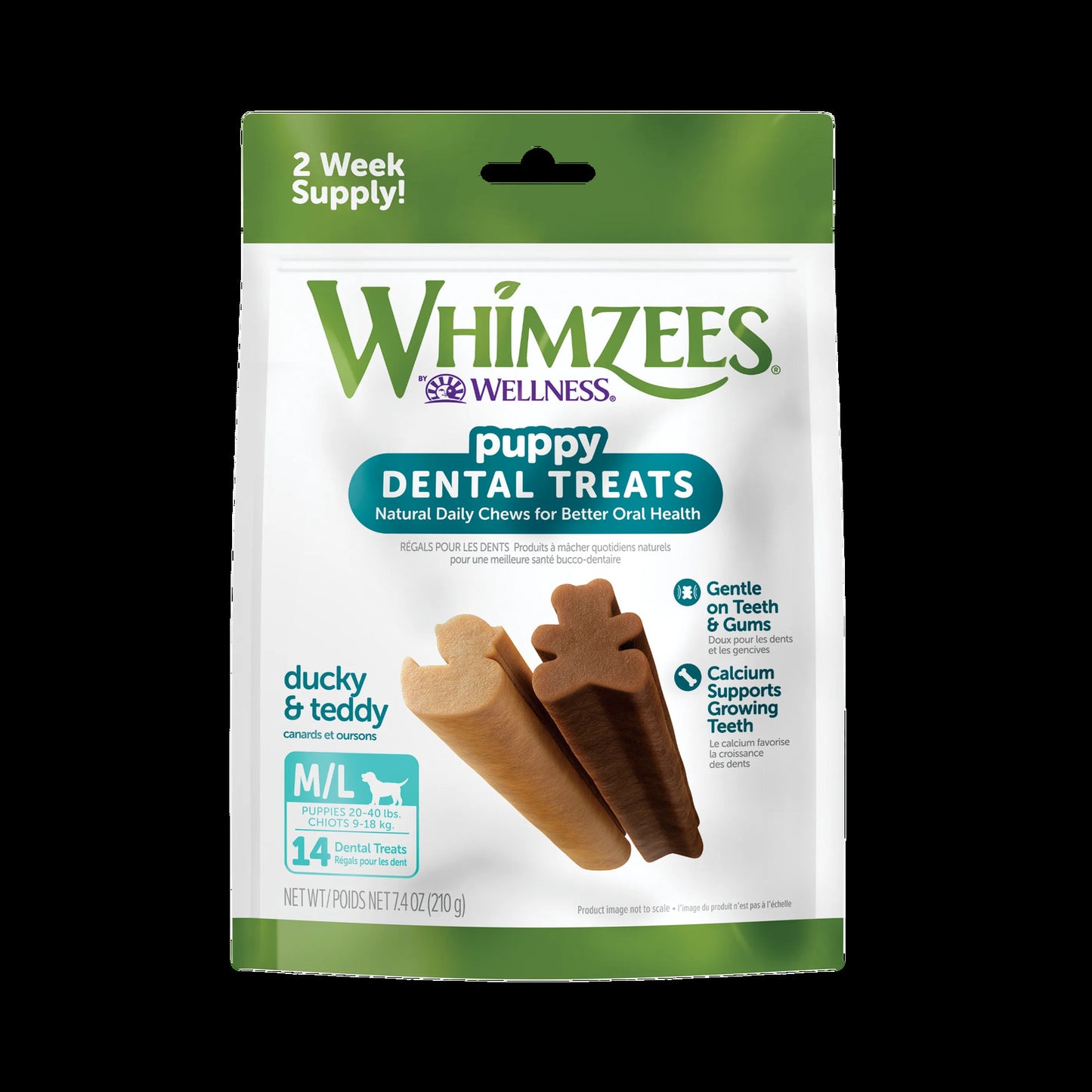 Whimzees Puppy Dental Treats For Medium & Large Puppies 14 Pack