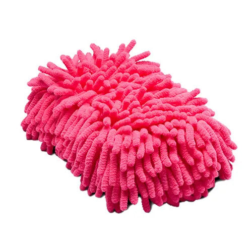 Microfibre Sponge With Hand Strap - Pink