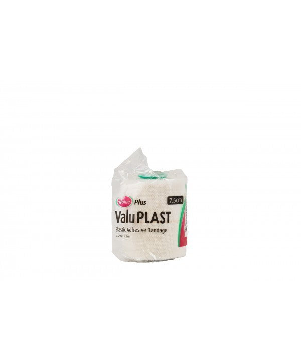 ValuPLAST Elastic Adhesive Bandage 7.5cm Wide Single Roll