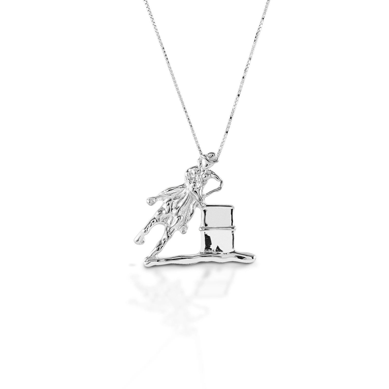 Equestrian Barrel Racing Pendant Sterling Silver By Kelly Herd