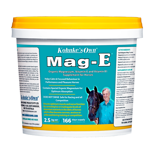 Kohnke's Own Mag E 2.5kg Organic Magnesium, Vitamin E and Vitamin B1 Supplement for Horses