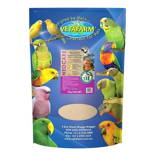 Vetafarm Neo Care 10kg Handrearing Formula For Birds