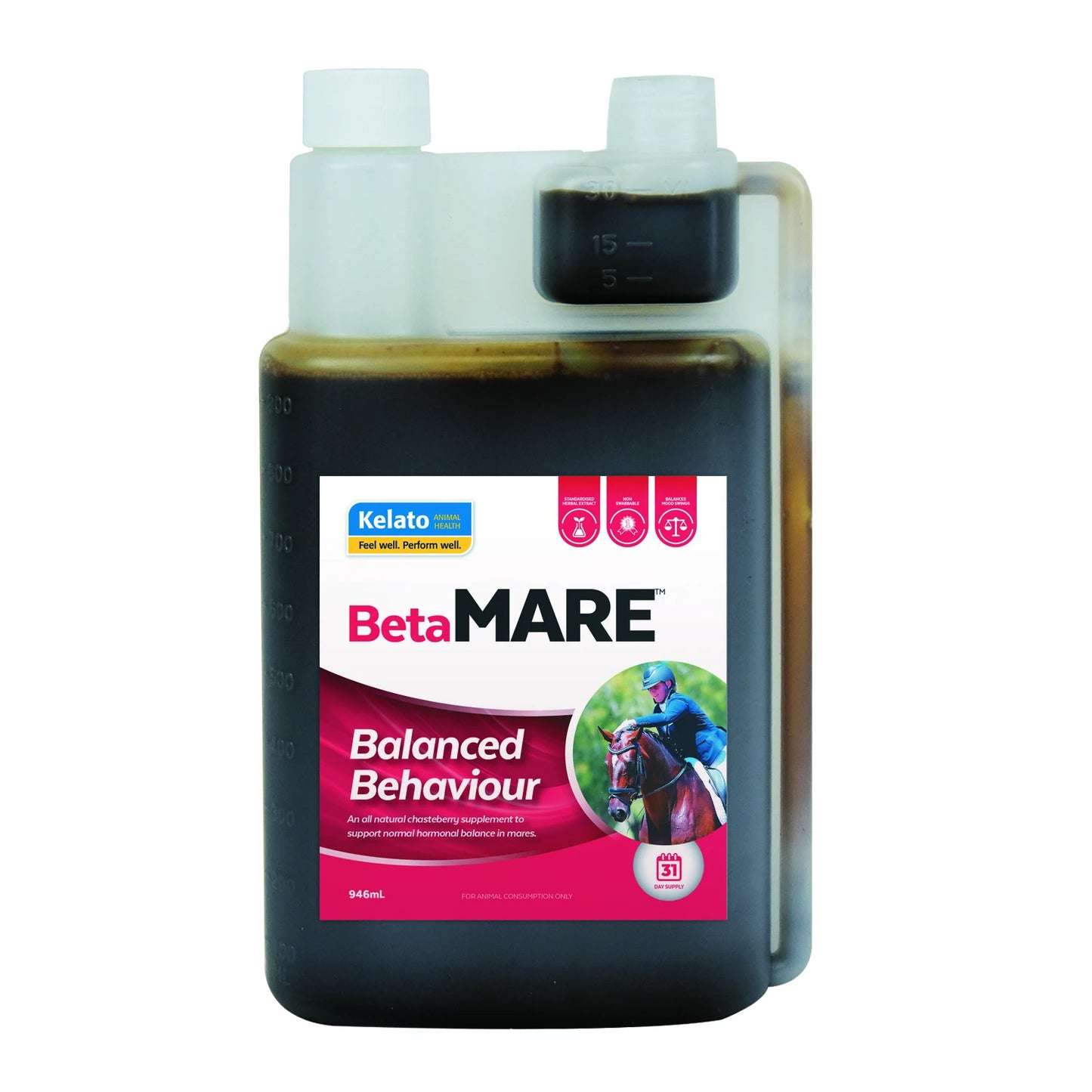 BetaMARE 946ml An All Natural Chasteberry Supplement For Moody Mares