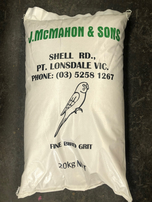 McMahon Fine Shell Grit 20kg Suitable For Aviary Birds and Poultry