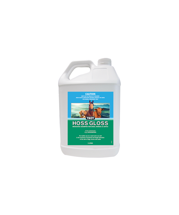 Troy Hoss Gloss 5 Litre Medicated Shampoo For Animals