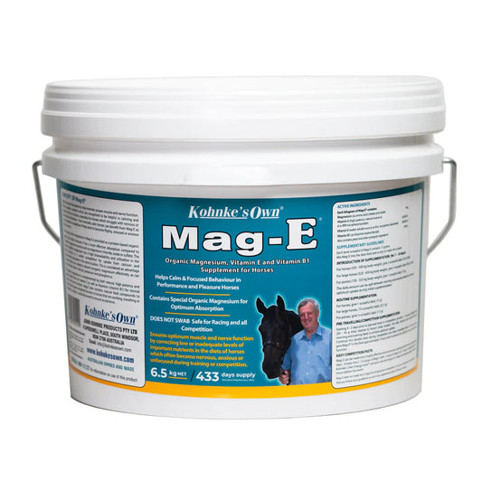 Kohnke's Own Mag E. 6.5kg Organic Magnesium, Vitamin E and Vitamin B1 Supplement for Horses